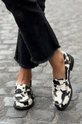 Jordana™ | Cow-patern Loafers