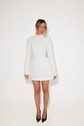 Muse Split Sleeve Mini Dress White