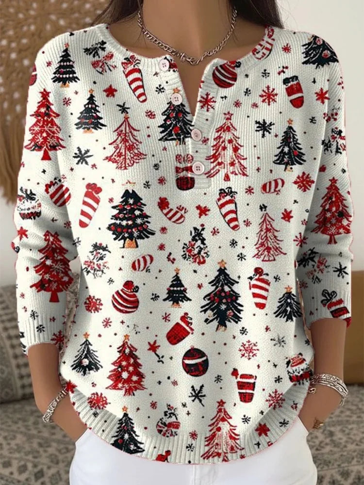 Patricia |  Christmas jumper with buttons